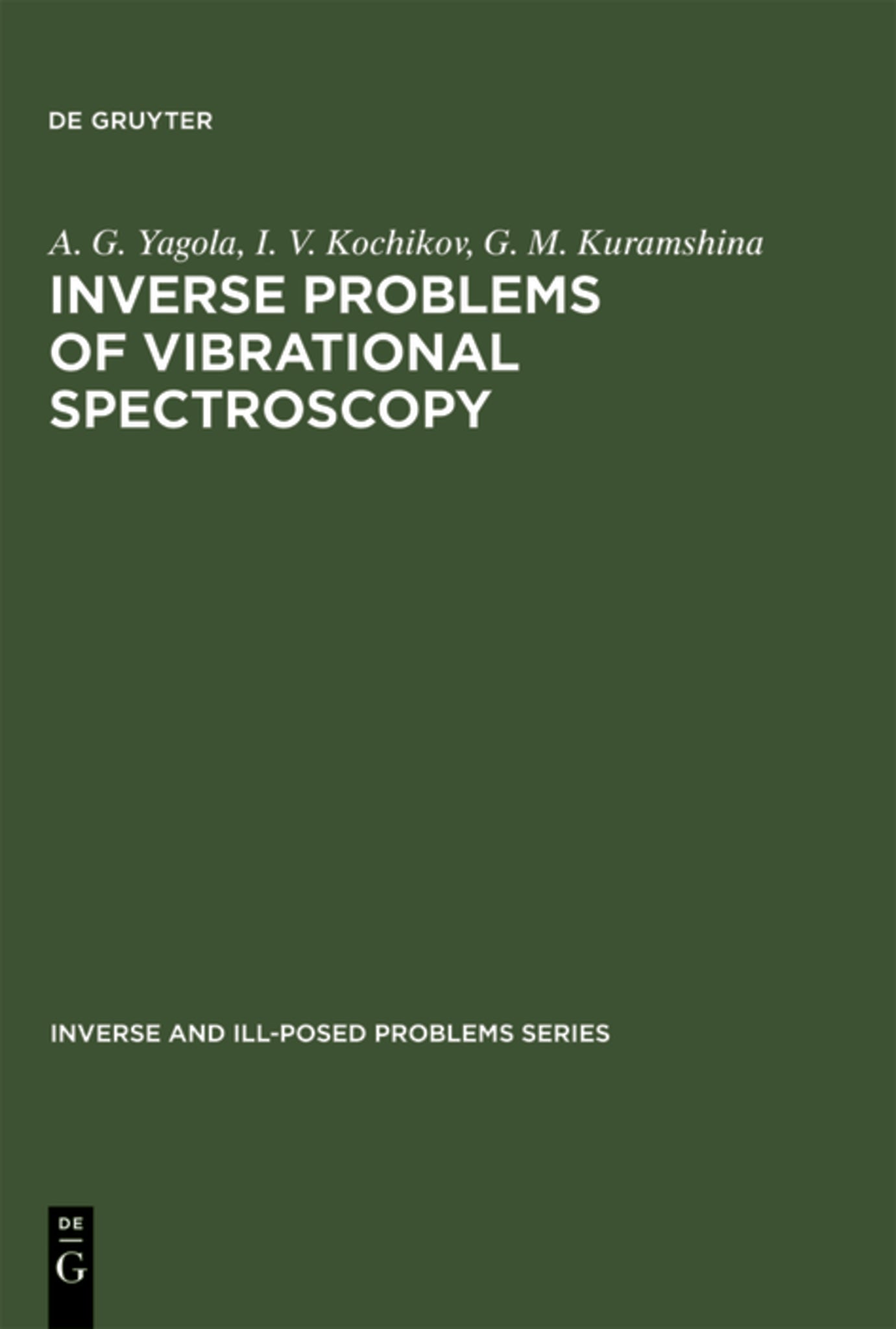 Cover image for Inverse Problems of Vibrational Spectroscopy ISBN 9783110363968